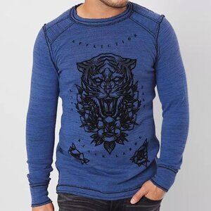 Affliction Black Label Screaming Alchemy Reversible Thermal Tiger/Indian Sz 3x